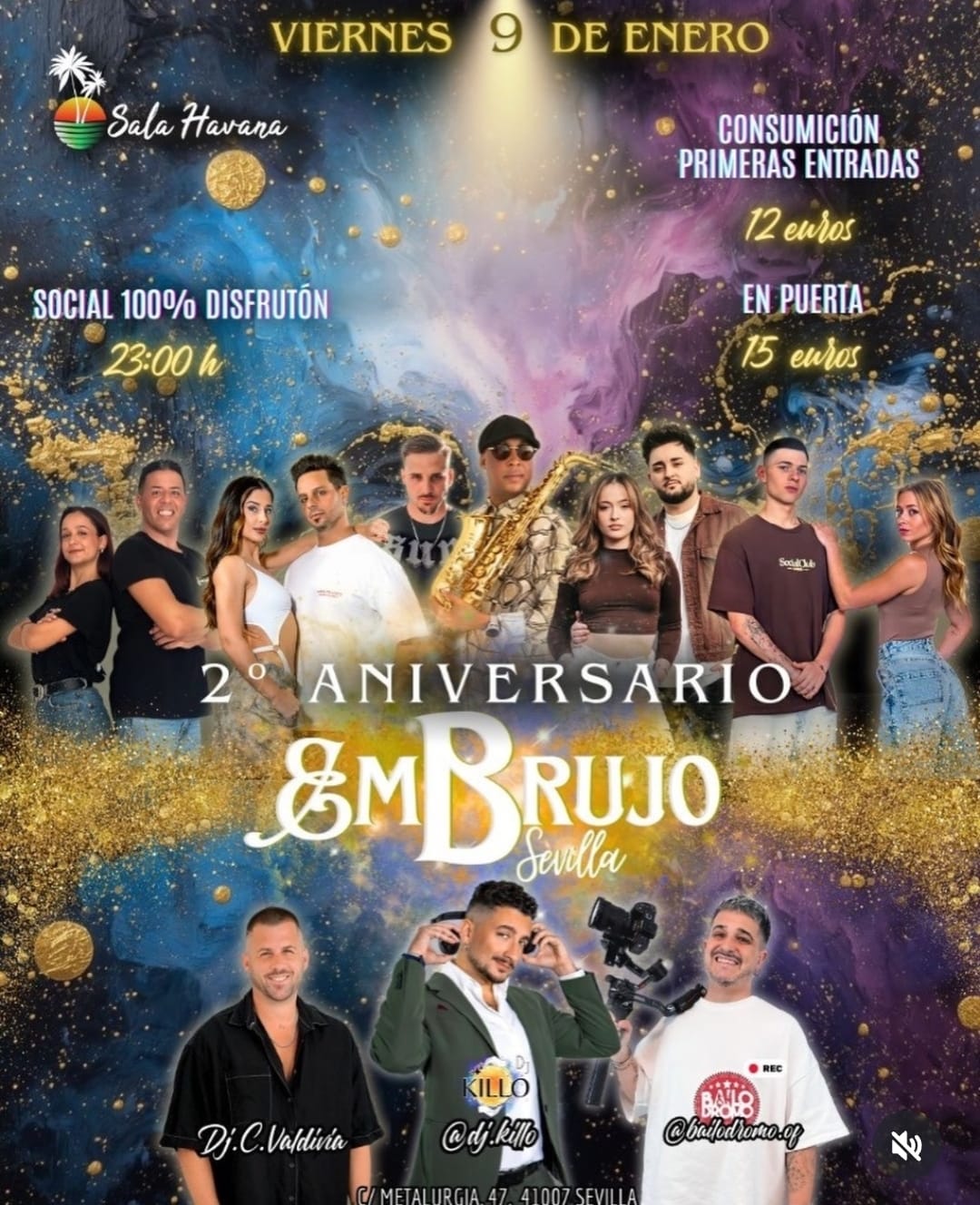2&ordm; aniversario &m brujo en sala havana