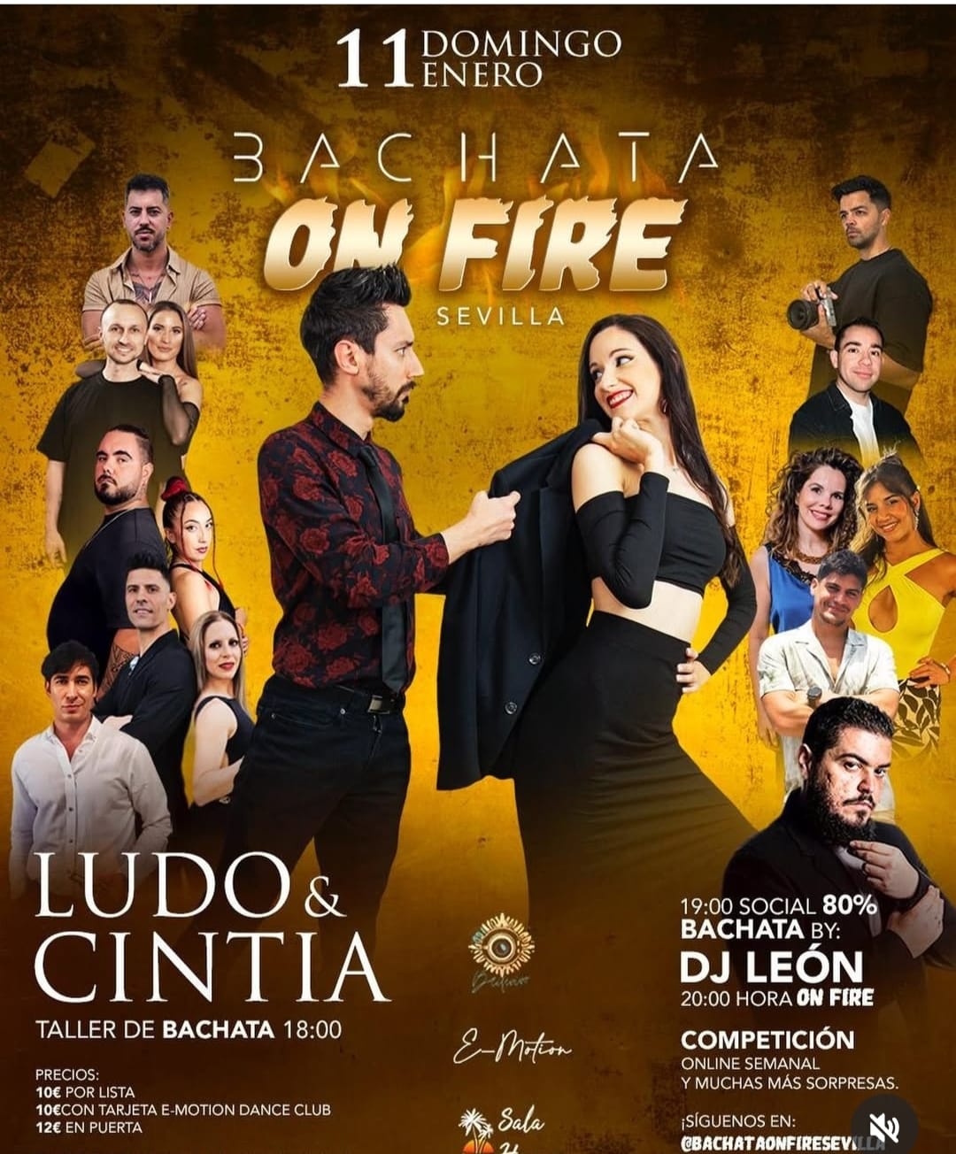 Bachata on fire en sala e-motion