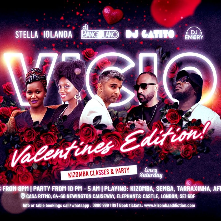 Kizomba Party: Clube Vicio - Valentine&rsquo;s Special!  with DJ Bangolano